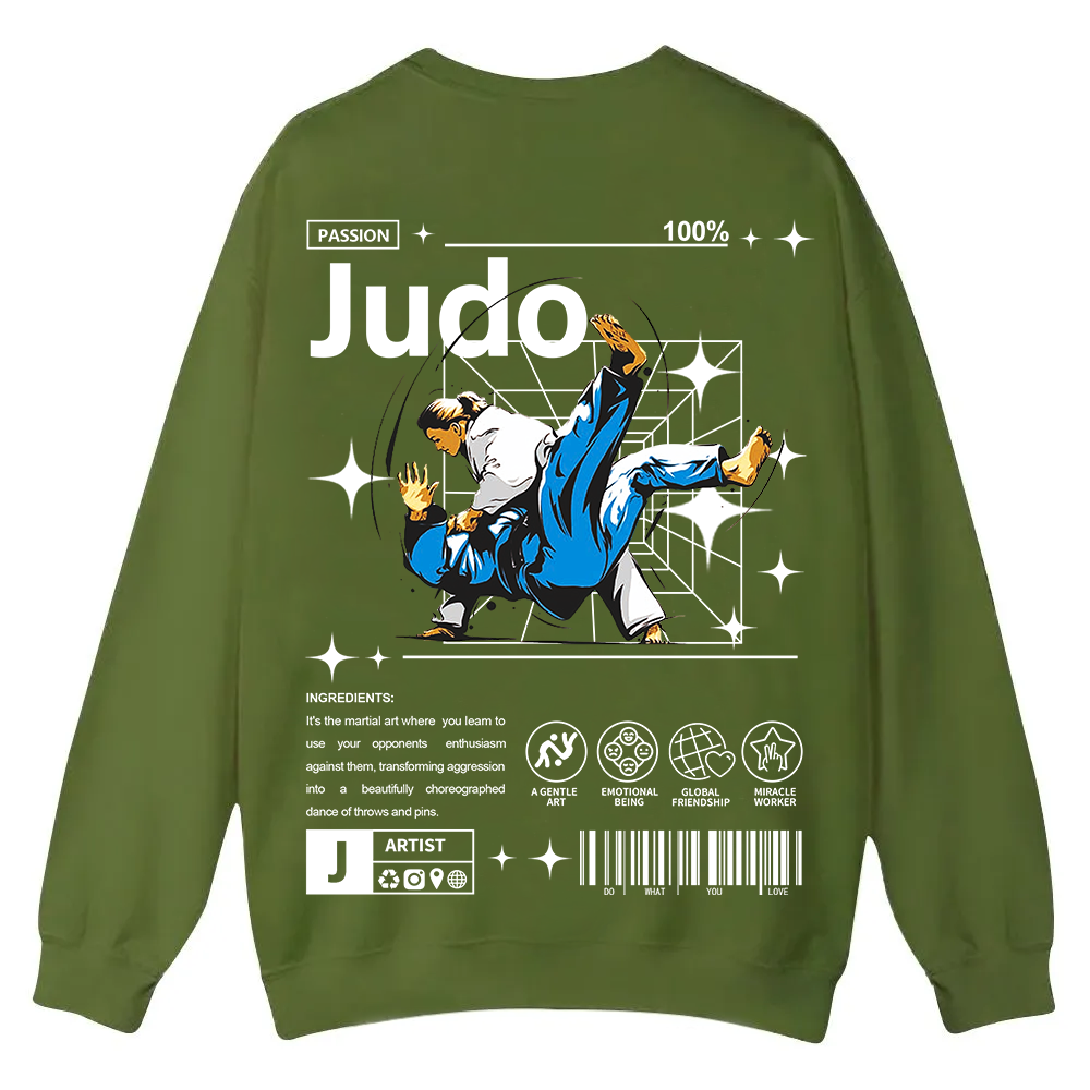Judo Casual Crewneck Sweatshirt wearishow