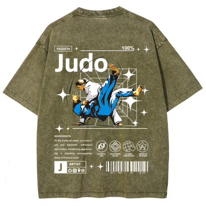 Judo Unisex Fit Washed T-Shirt