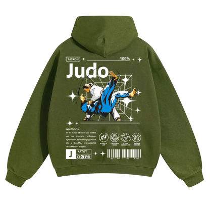 Judo Unisex Solid Color Hoodie wearishow
