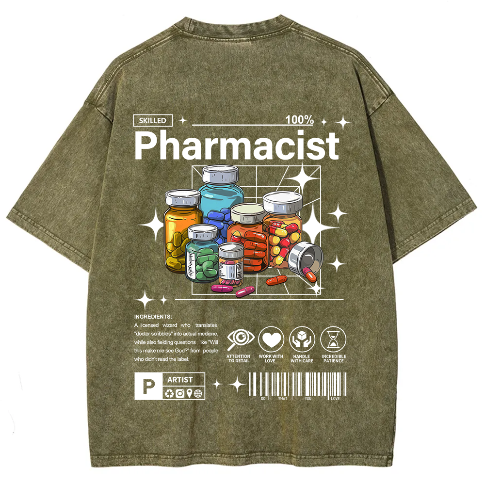 Pharmacist Unisex Fit Washed T-Shirt