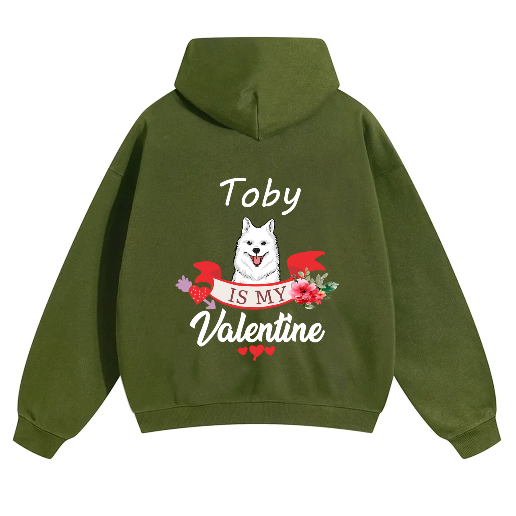 My Dog Is My Valentine Lover - Personalized Custom Unisex Hoodie