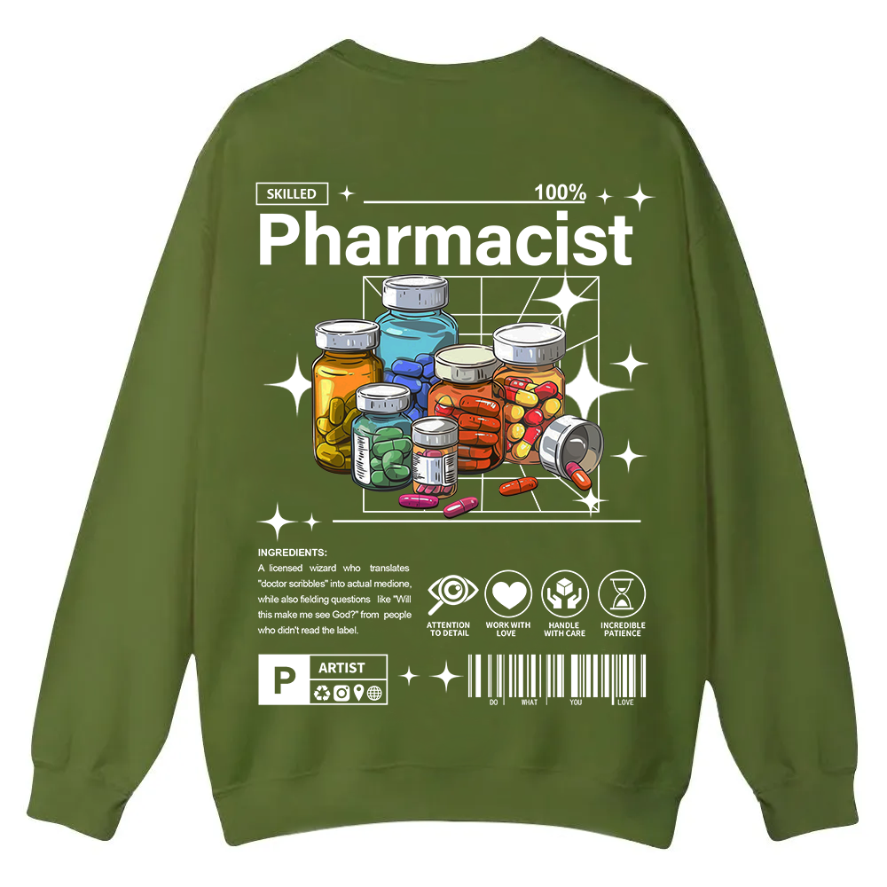 Pharmacist Casual Crewneck Sweatshirt wearishow
