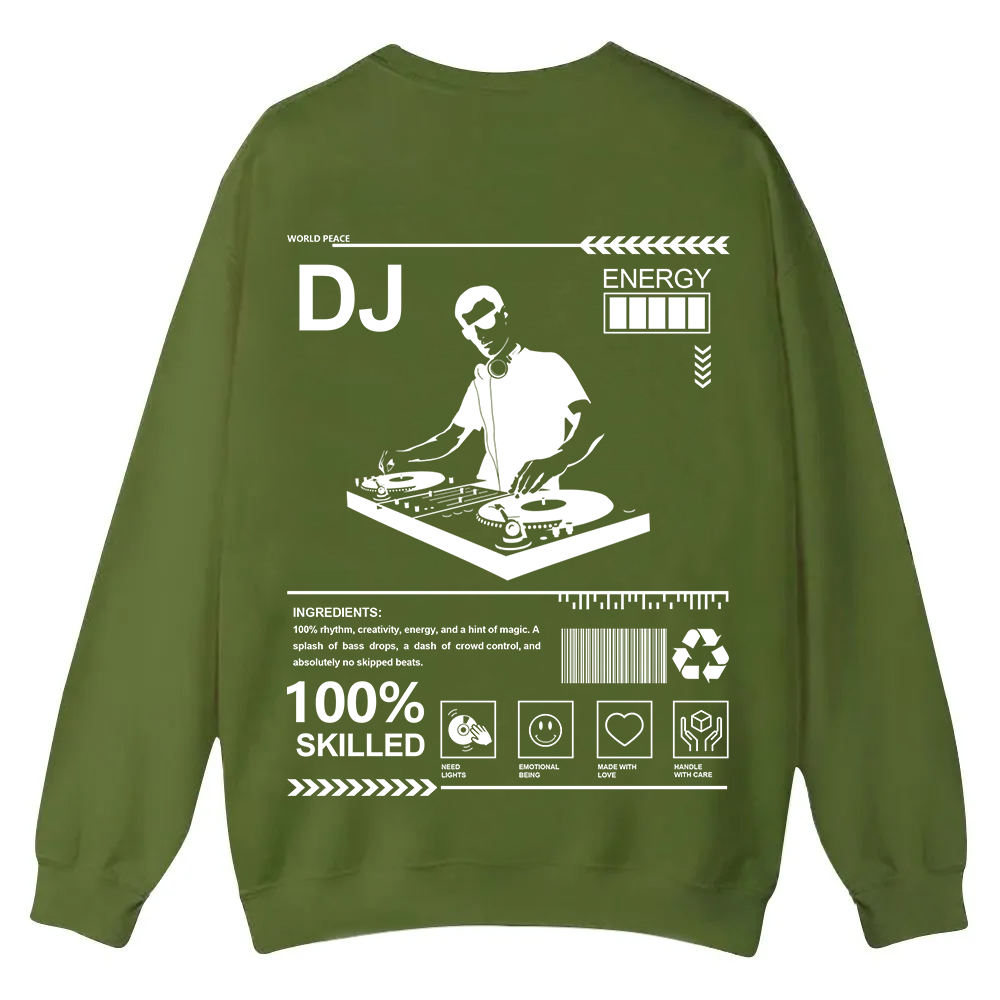 DJ Casual Crewneck Sweatshirt wearishow