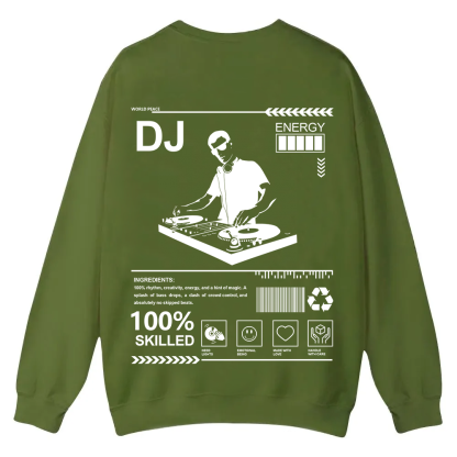 DJ Casual Crewneck Sweatshirt wearishow