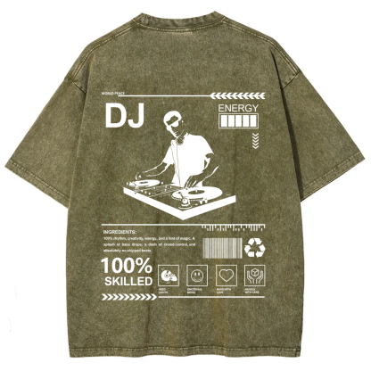 DJ Unisex Fit Washed T-Shirt