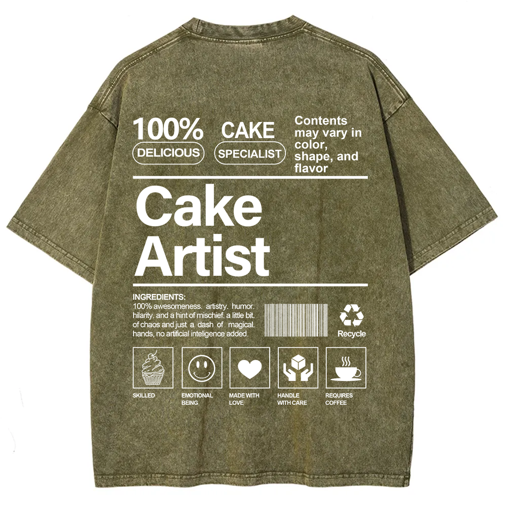 Cake Artist Unisex Fit Washed T-Shirt