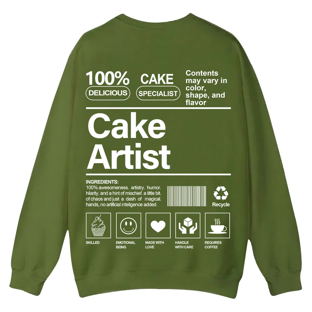 Cake Artist Casual Crewneck Sweatshirt wearishow
