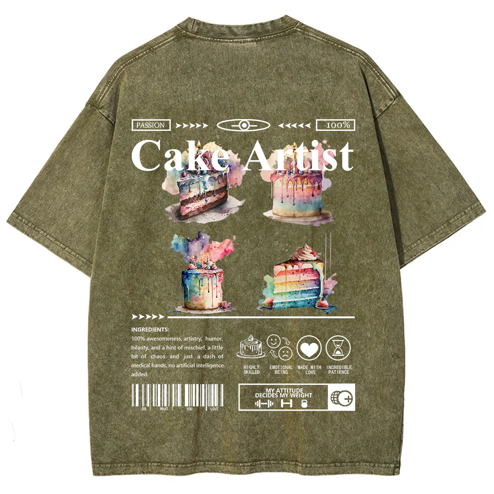 Cake Artist Unisex Fit Washed T-Shirt