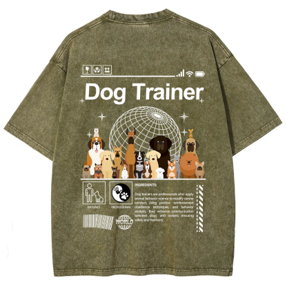 Dog Trainer Unisex Fit Washed T-Shirt