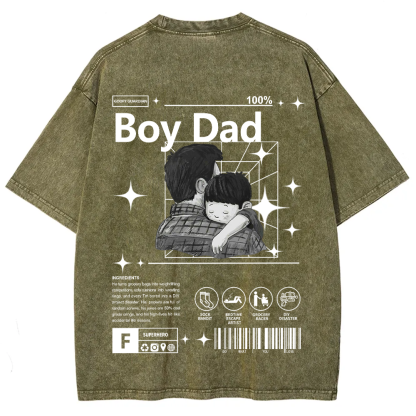 Boy Dad Unisex Fit Washed T-Shirt