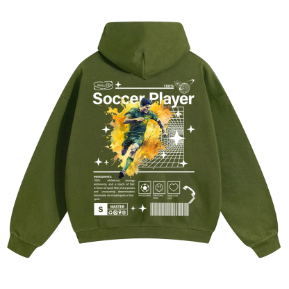 Soccer Player Unisex Solid Color Hoodie wearishow