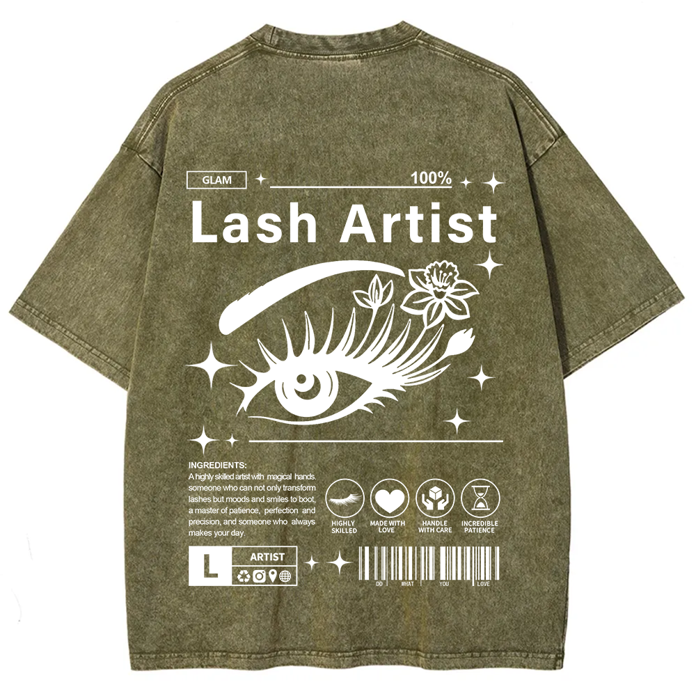 Lash Artist Unisex Fit Washed T-Shirt