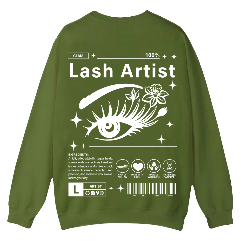 Lash Artist Casual Crewneck Sweatshirt wearishow