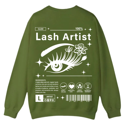 Lash Artist Casual Crewneck Sweatshirt wearishow
