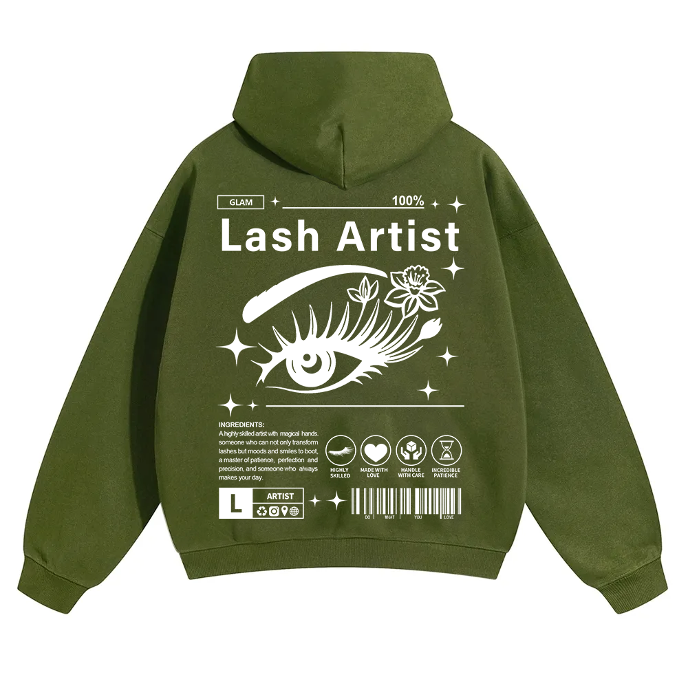 Lash Artist Unisex Solid Color Hoodie wearishow