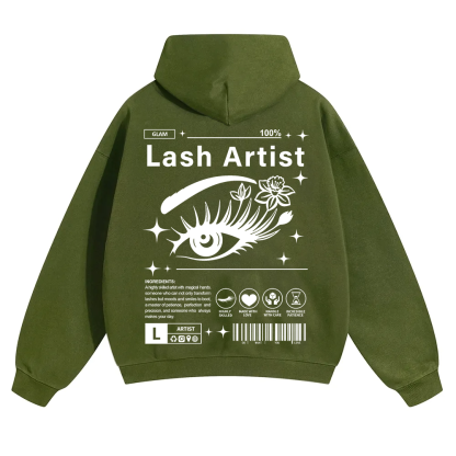 Lash Artist Unisex Solid Color Hoodie wearishow