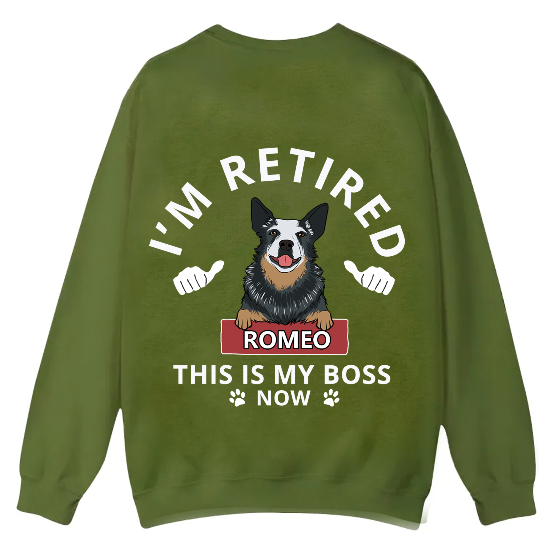 This Is My Boss - Personalized Custom Unisex Casual Crewneck Sweatshirt