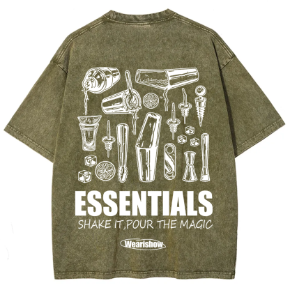 Bartender Essentials Unisex Fit Washed T-Shirt