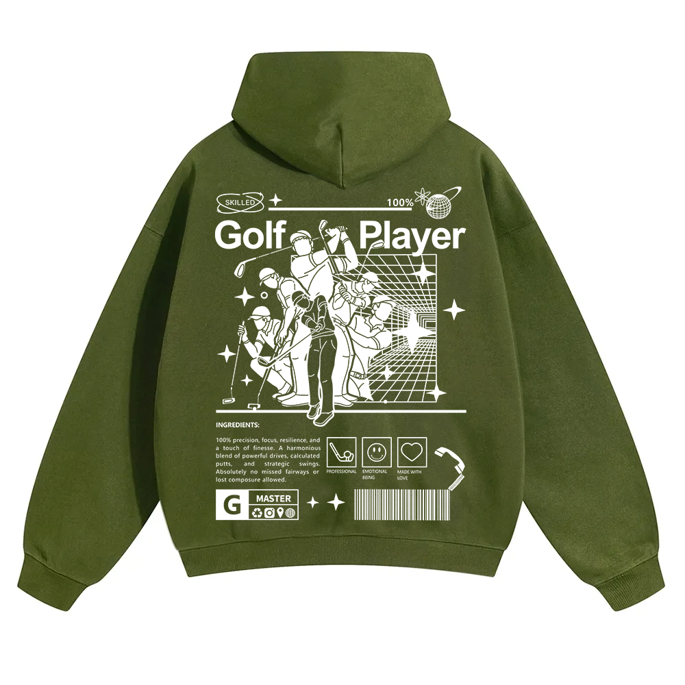Golf Player Unisex Solid Color Hoodie wearishow