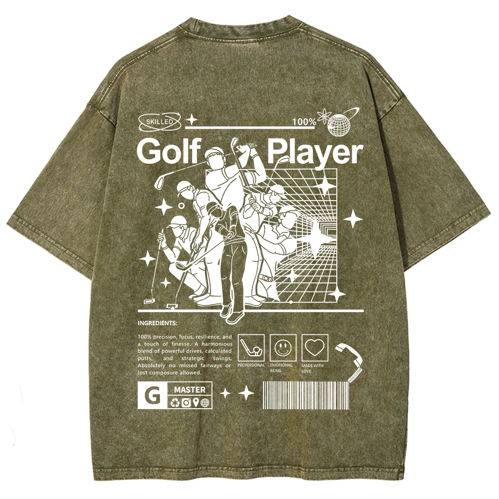 Golf Player Unisex Fit Washed T-Shirt