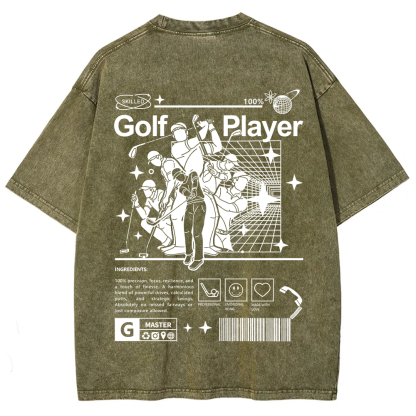 Golf Player Unisex Fit Washed T-Shirt