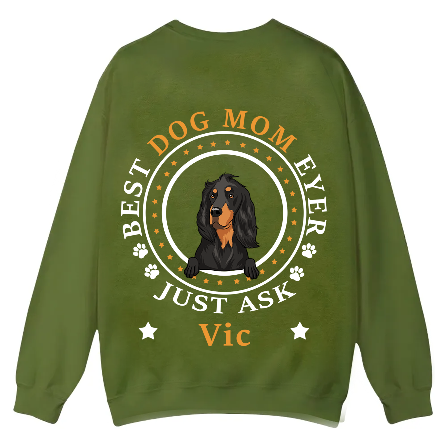 Best Dog Dad/Dog Mum Circle - Personalized Custom Unisex Casual Crewneck Sweatshirt