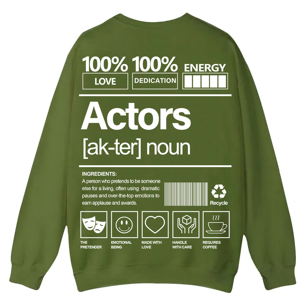 Actors Casual Crewneck Sweatshirt wearishow wearishow