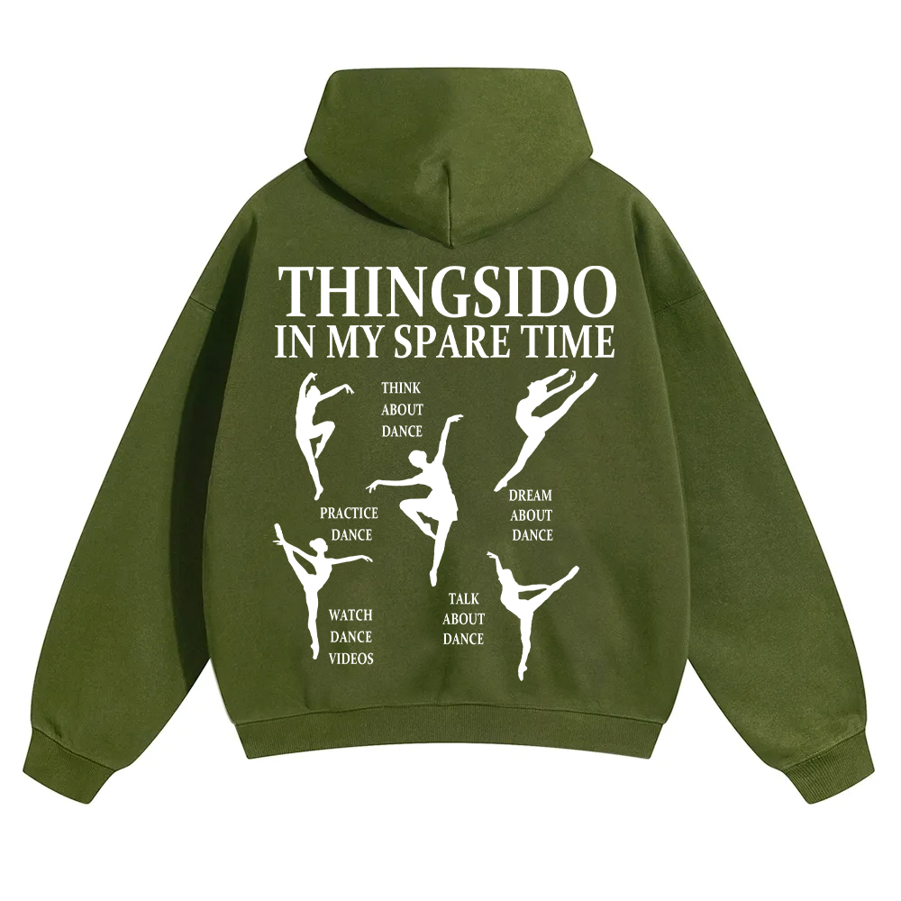 Thingsido In My Spare Time Unisex Solid Color Hoodie wearishow
