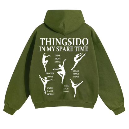 Thingsido In My Spare Time Unisex Solid Color Hoodie wearishow