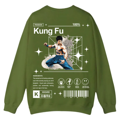 Kung Fu Casual Crewneck Sweatshirt wearishow wearishow