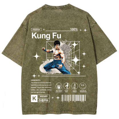 ThinKung Fu Unisex Fit Washed T-Shirt