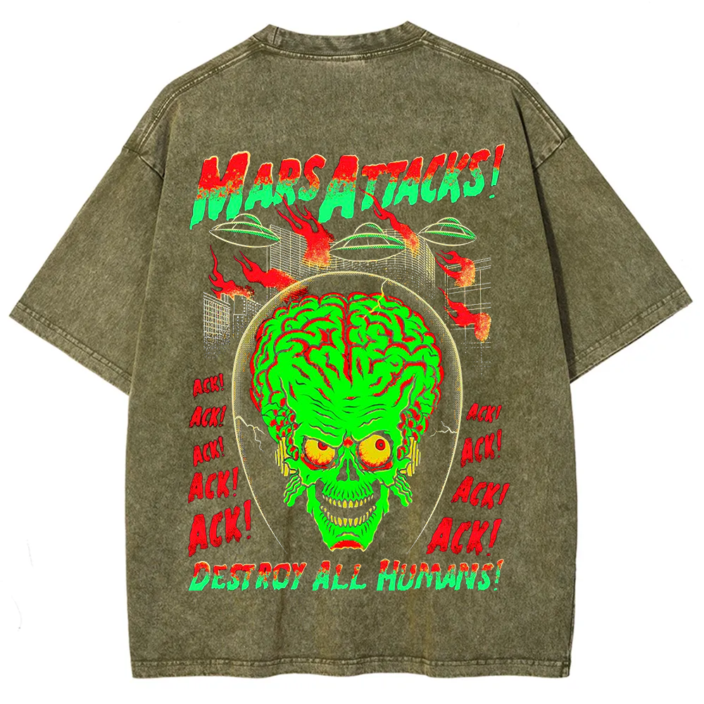 Unisex Vintage Washed Mars Attacks T-Shirt
