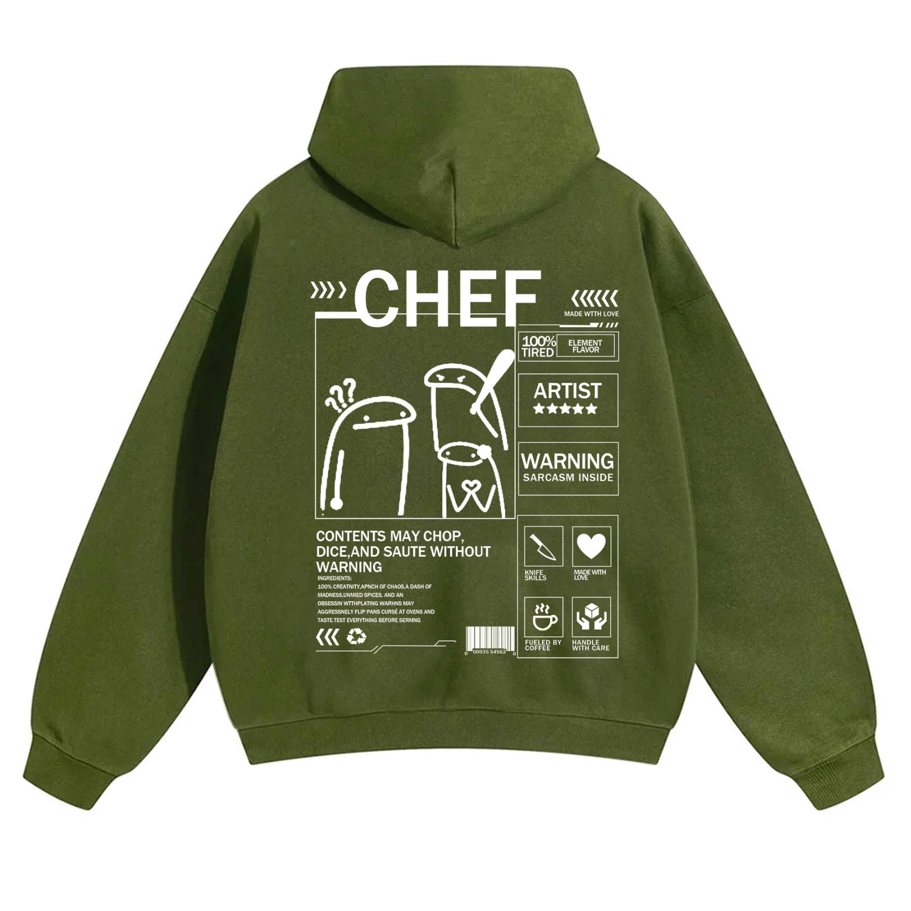 Chef Solid Color Unisex Hoodie