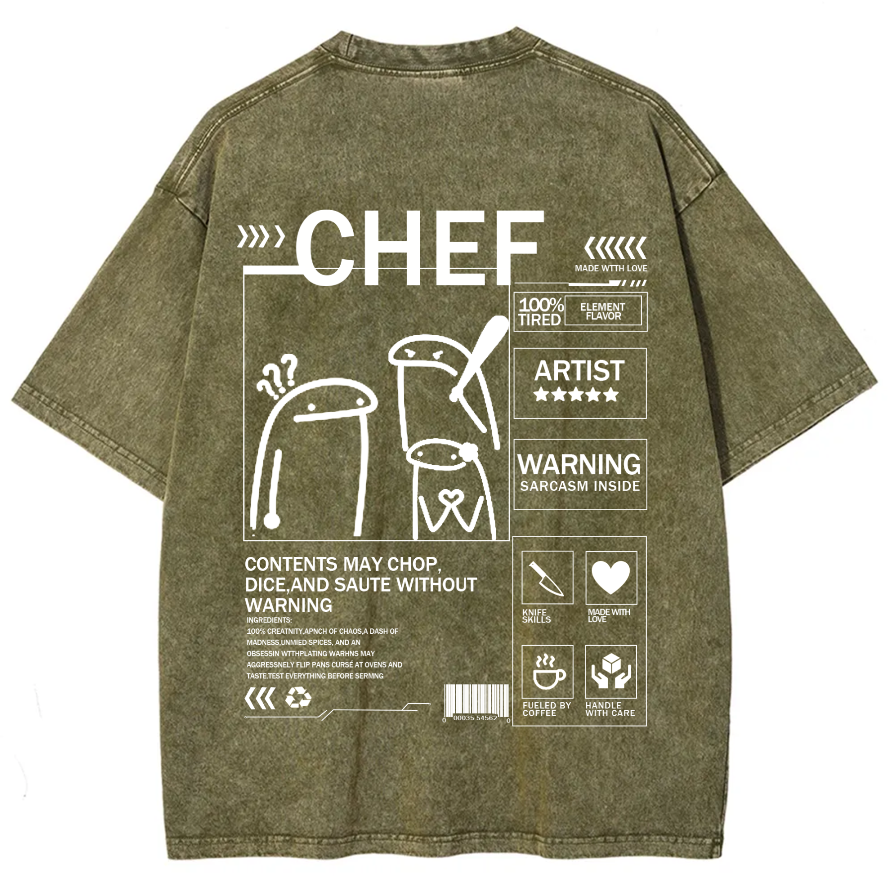 Chef Solid Color Unisex T-shirt