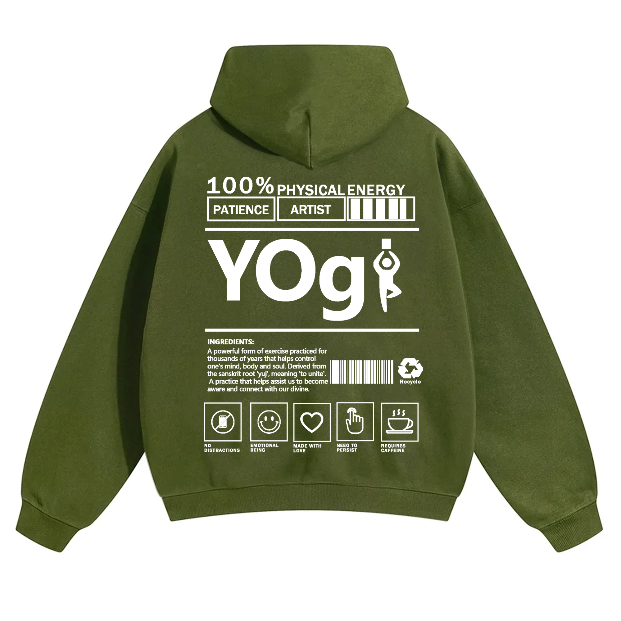 Yogi Solid Color Unisex Hoodie