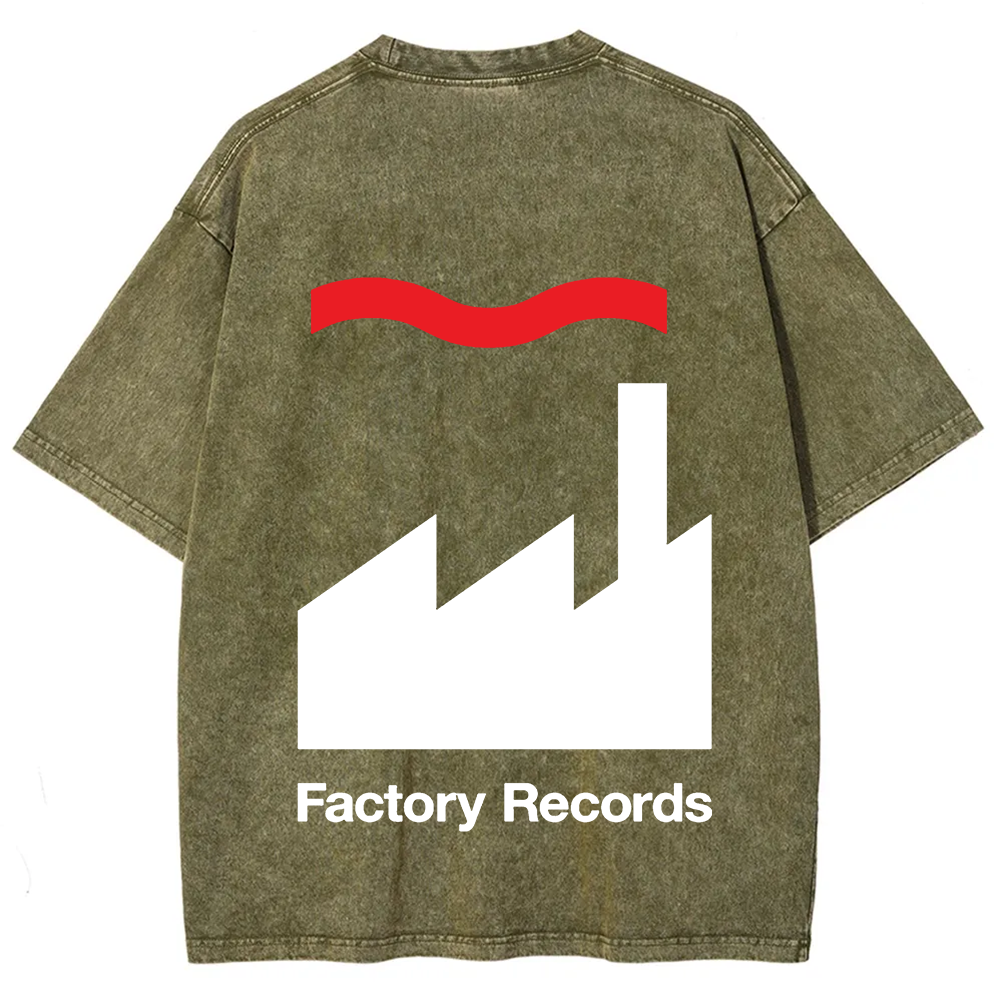 Unisex Factory Records Company Washed T-Shirt