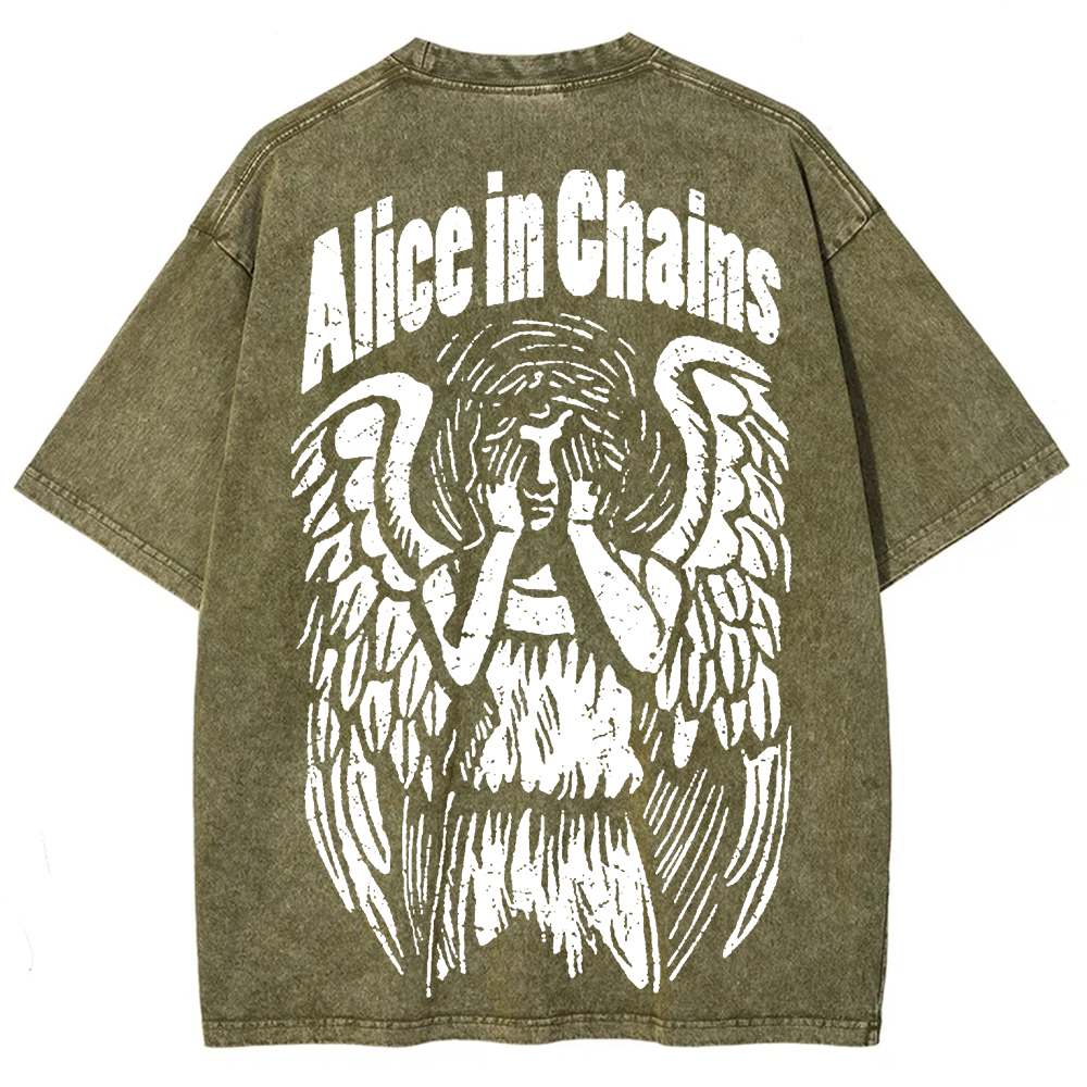 Unisex Vintage Washed Alice In Chains T-Shirt