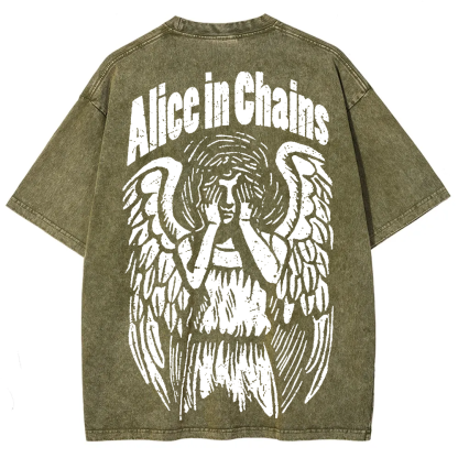 Unisex Vintage Washed Alice In Chains T-Shirt