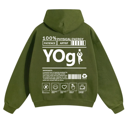 Yogi Solid Color Unisex Hoodie