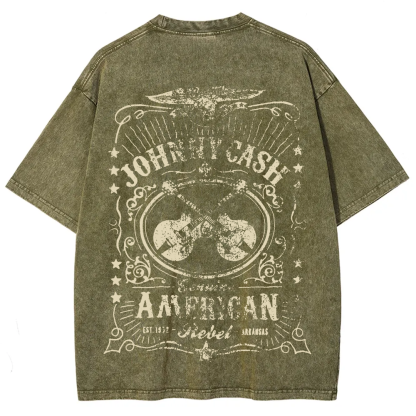 Unisex Vintage Washed Johnny Cash T-shirt