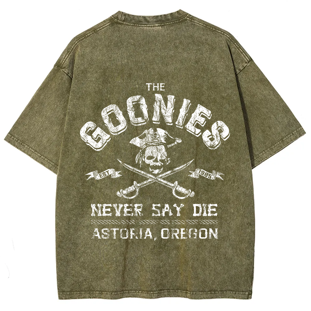 Unisex Vintage Washed The Goonies Never Say Die T-Shirt