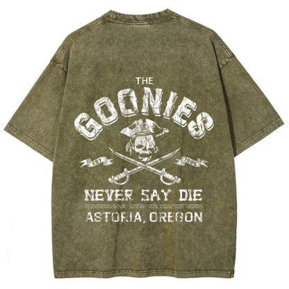 Unisex Vintage Washed The Goonies Never Say Die T-Shirt