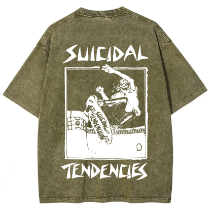 Suicidal Tendencies Band Vintage Washed  T-Shirt