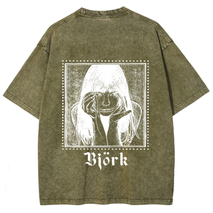 Björk Singer Vintage Washed T-Shirt
