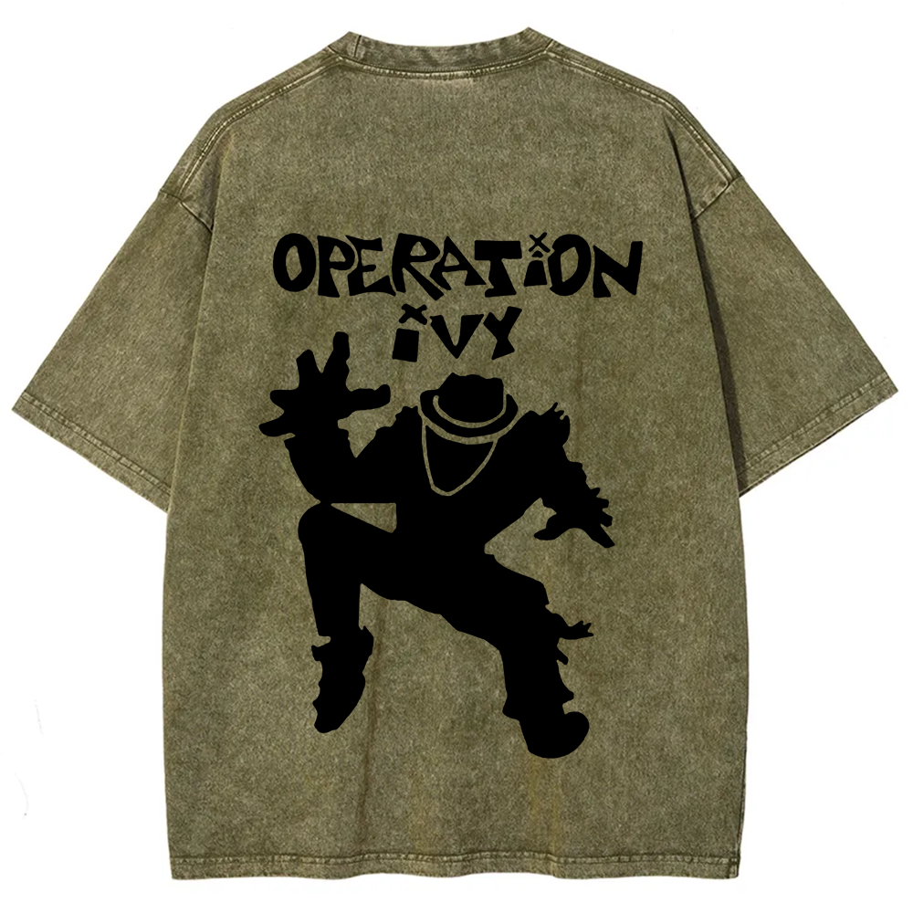 Unisex Vintage Washed Operation Ivy Band T-Shirt