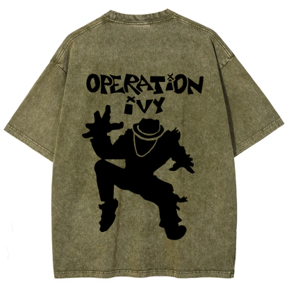 Unisex Vintage Washed Operation Ivy Band T-Shirt
