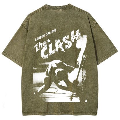 Vintage Washed The Clash Punk Band T-Shirt