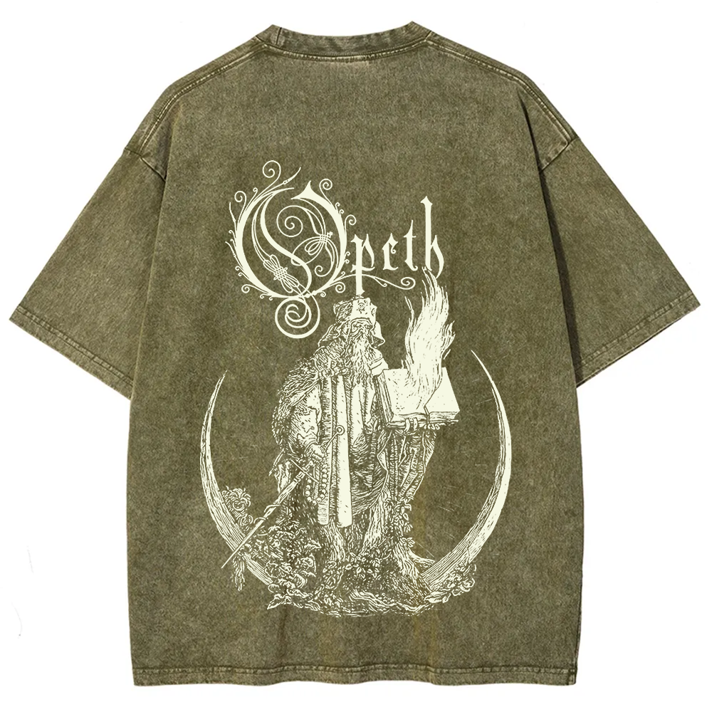 Unisex Vintage Washed Opeth Band T-Shirt