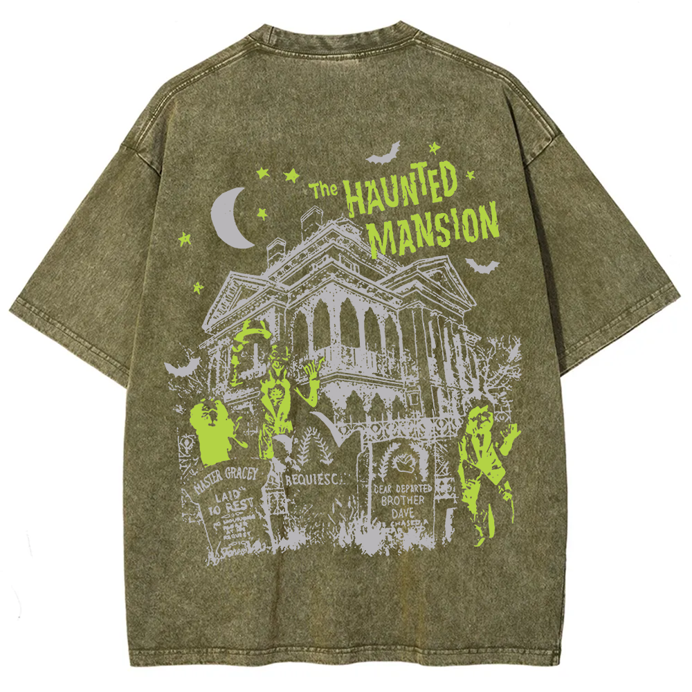 Unisex Vintage Washed The Haunted Mansion Movie T-Shirt