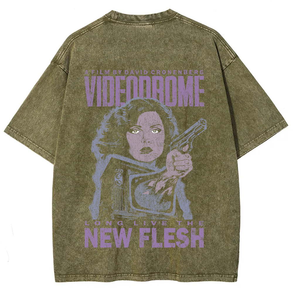 Unisex Vintage Washed Videodrome T-Shirt